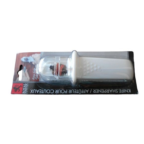 Royal Norfolk Cutlery Knife Sharpener NIP Easy Grip Handle NEW - Picture 2 of 3